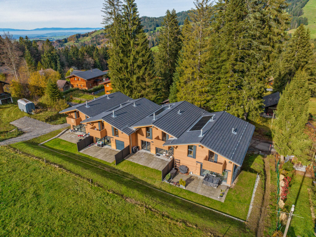 Vue aérienne PPE La Cierne à Les Paccots - DT Concept