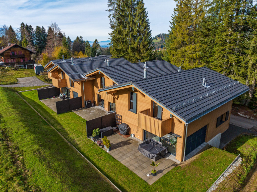 Vue aérienne PPE La Cierne à Les Paccots - DT Concept