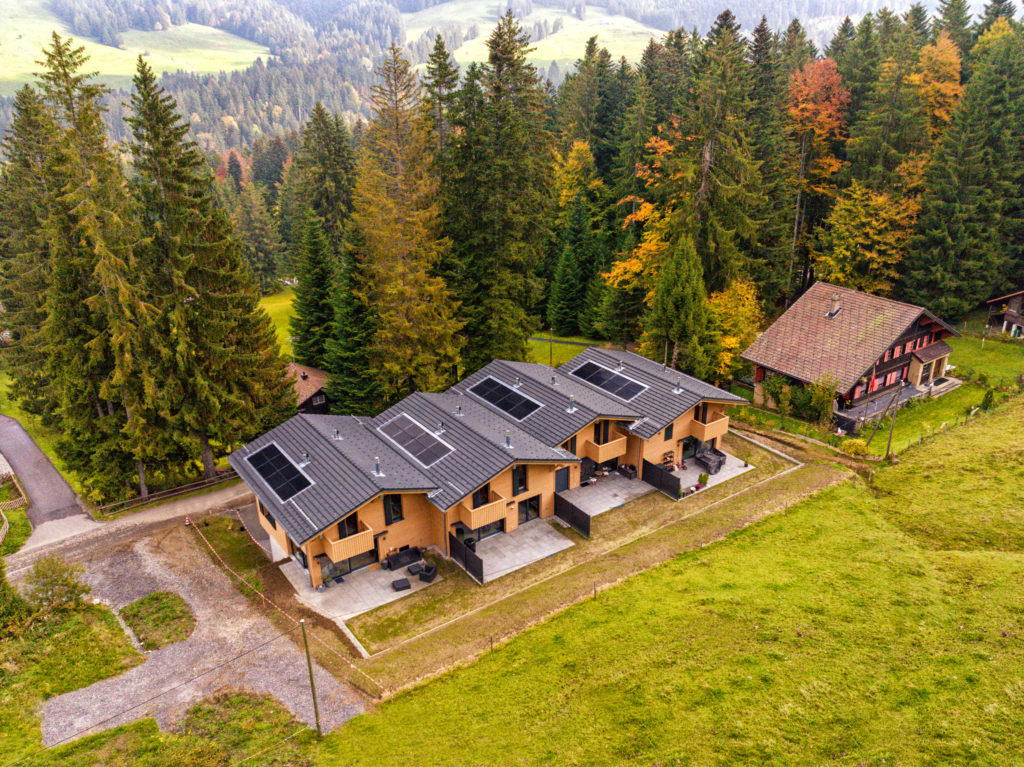 Vue aérienne PPE La Cierne à Les Paccots - DT Concept