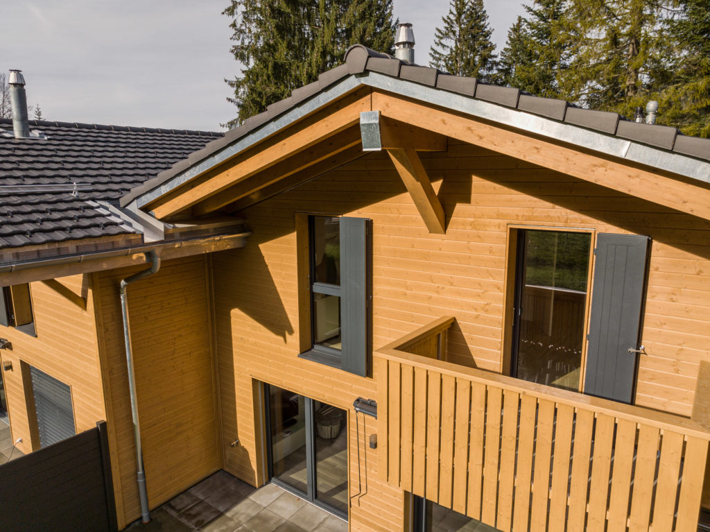 Vue aérienne PPE La Cierne à Les Paccots - DT Concept