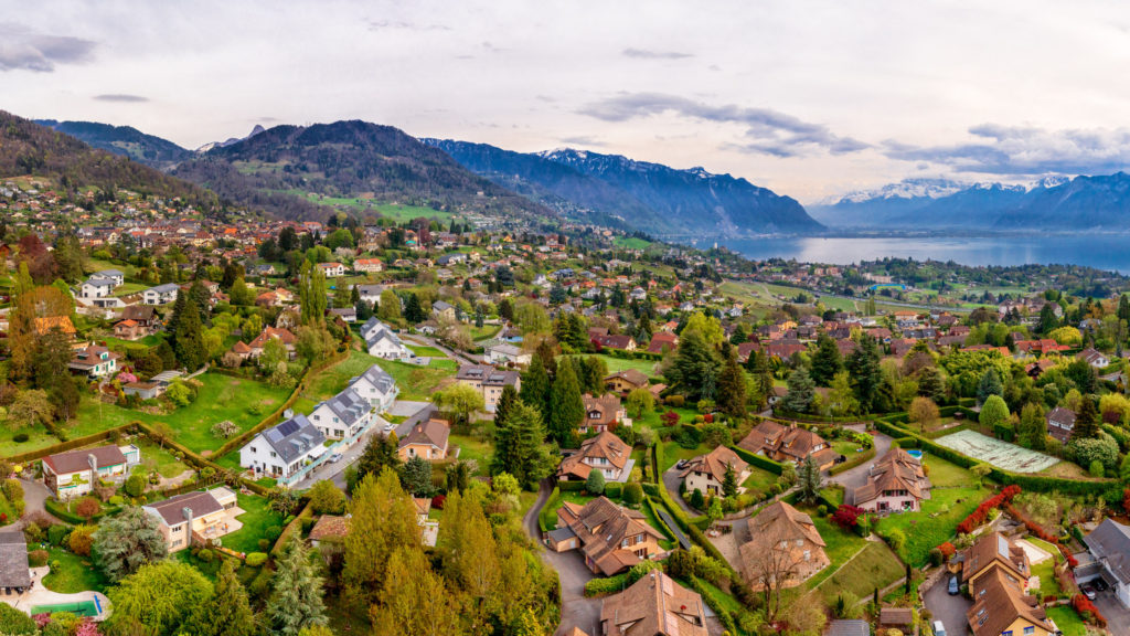 Vue aérienne Villas Lacuez - DT Concept