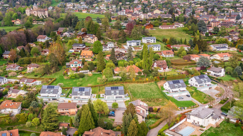 Vue aérienne Villas Lacuez - DT Concept