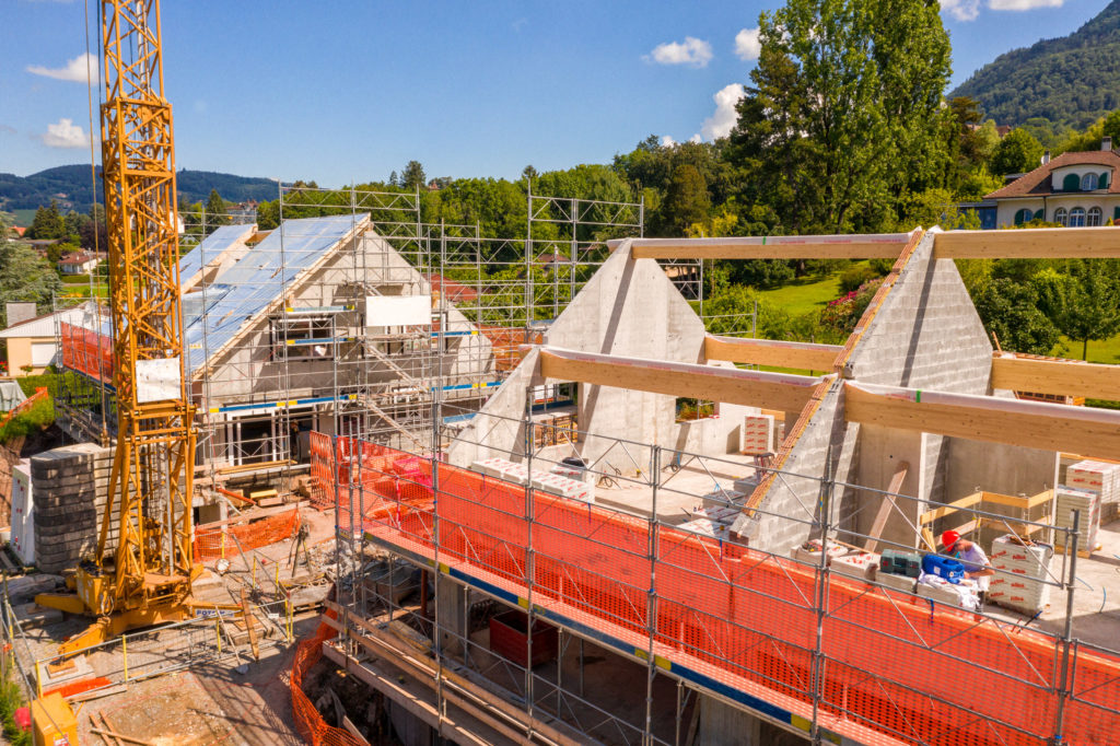 Vue aérienne Villas Lacuez - DT Concept