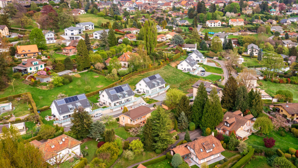 Vue aérienne Villas Lacuez - DT Concept