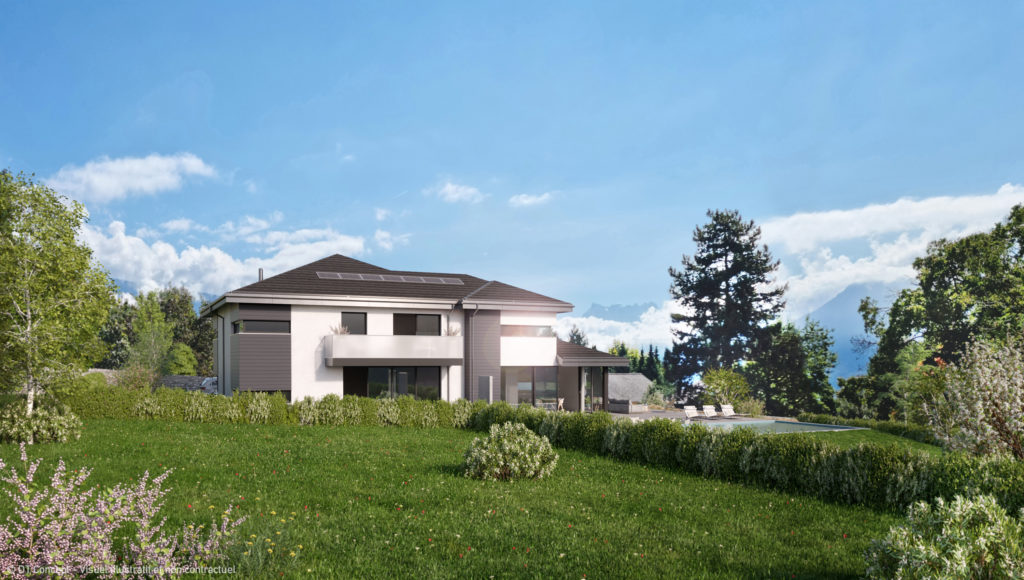 Vue extérieure Villa Clies I à Corsier-sur-Vevey - DT Concept