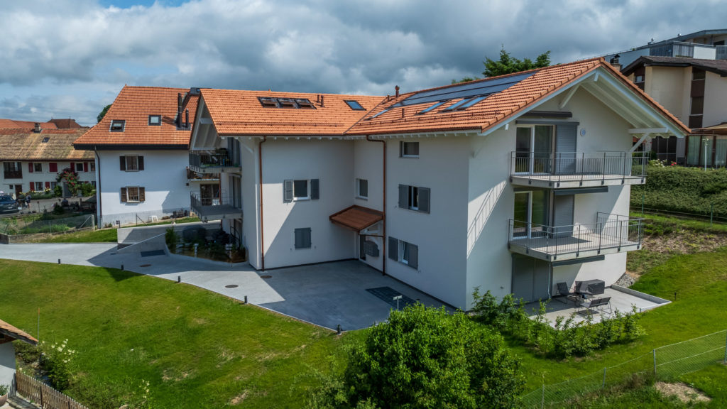 Vue aérienne PPE La Léchère à Blonay - DT Concept