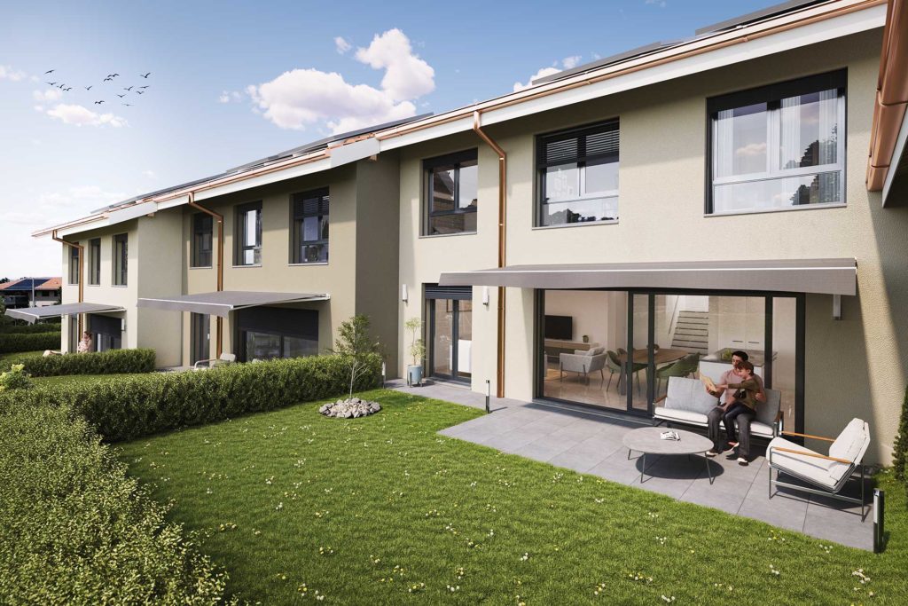 Vue extérieure Jardins de l'École à Semsales - DT Concept