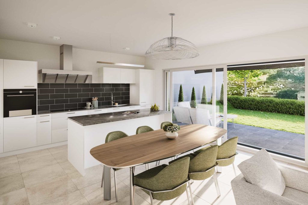 Vue intérieure Jardins de l'École à Semsales - DT Concept